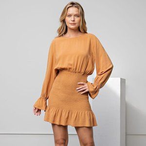 Mini Dress Women's Size Small Long Sleeve Scoop Neck